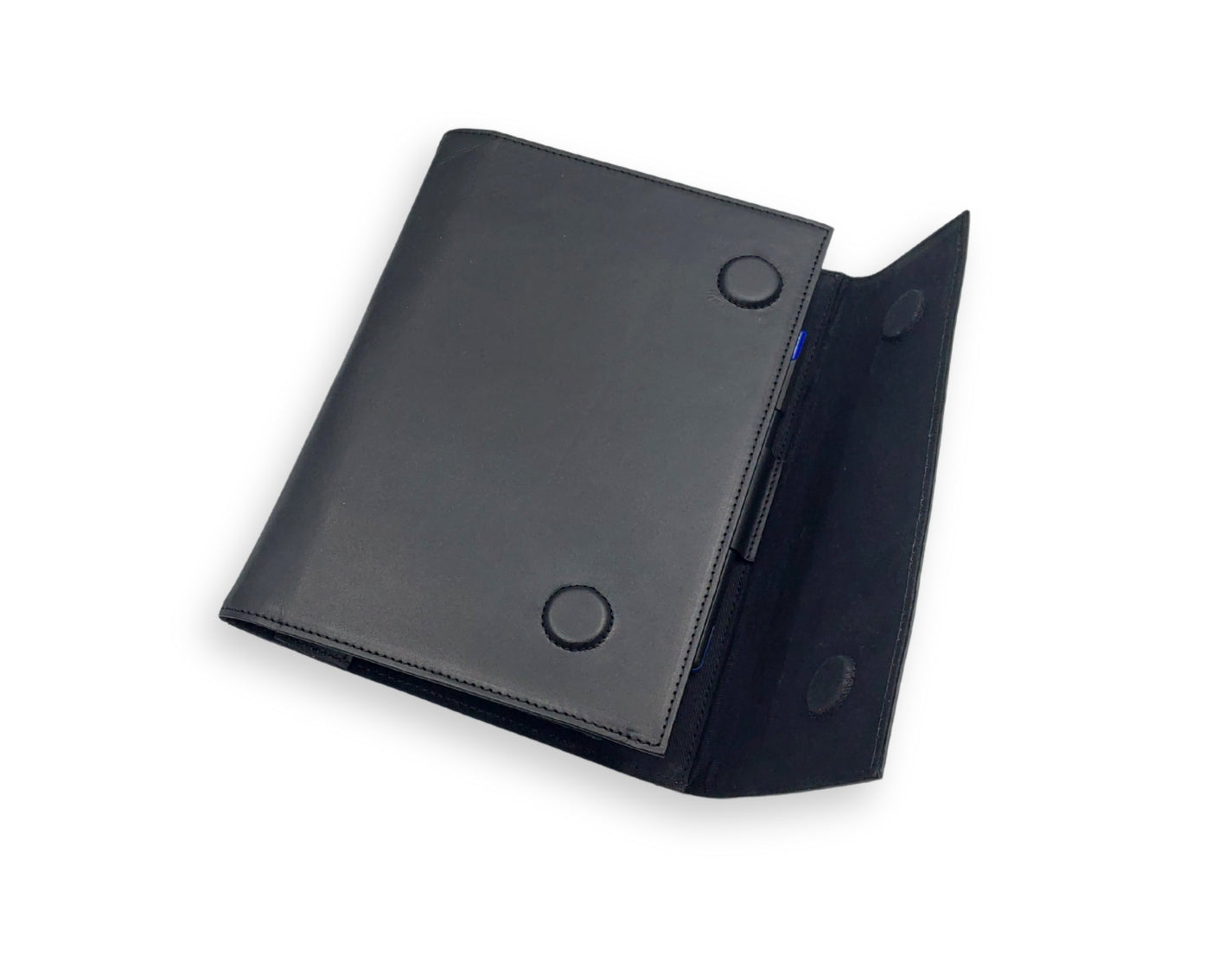 OrbitNote – Leather Diary with Organizer Pockets - Black