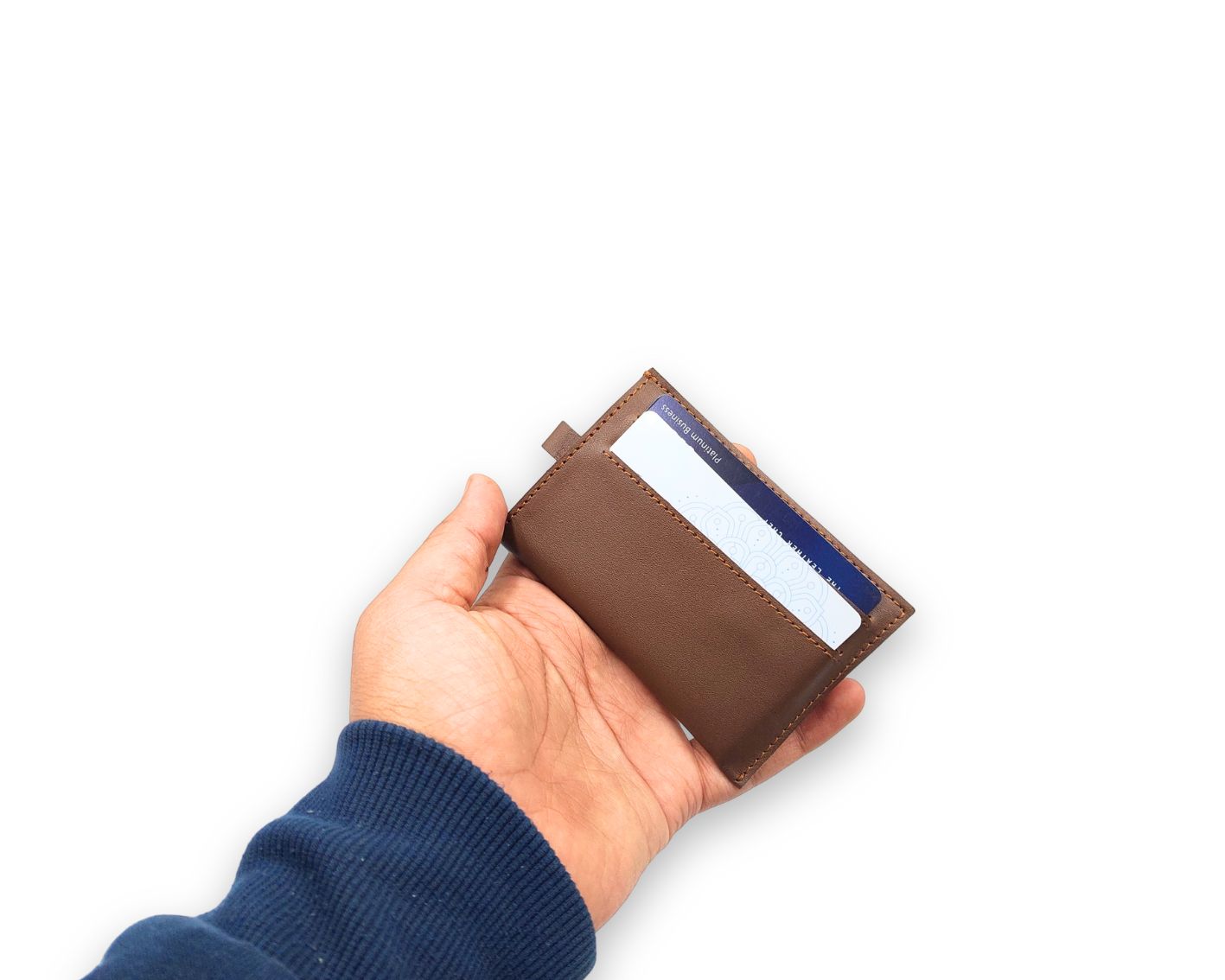 Snap - Slim Pull Tab Card Wallet - Tan