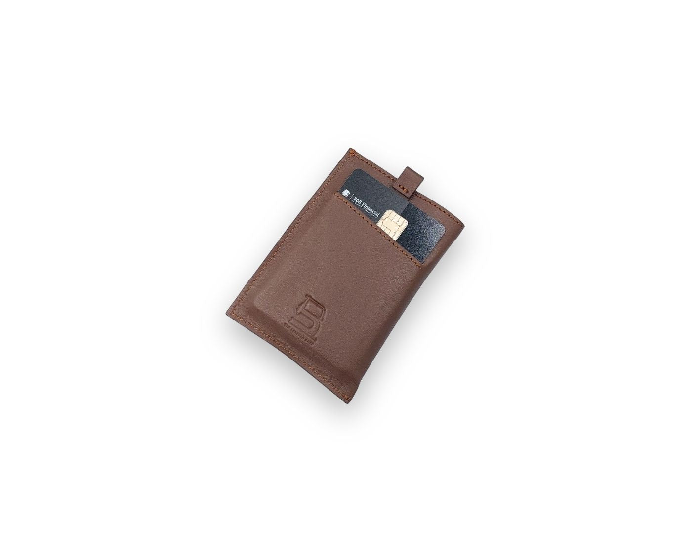 Snap - Slim Pull Tab Card Wallet - Tan