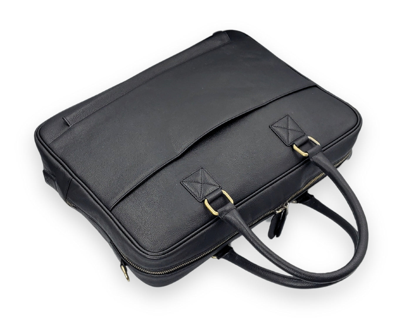 Stride Leather Laptop Bag - Black