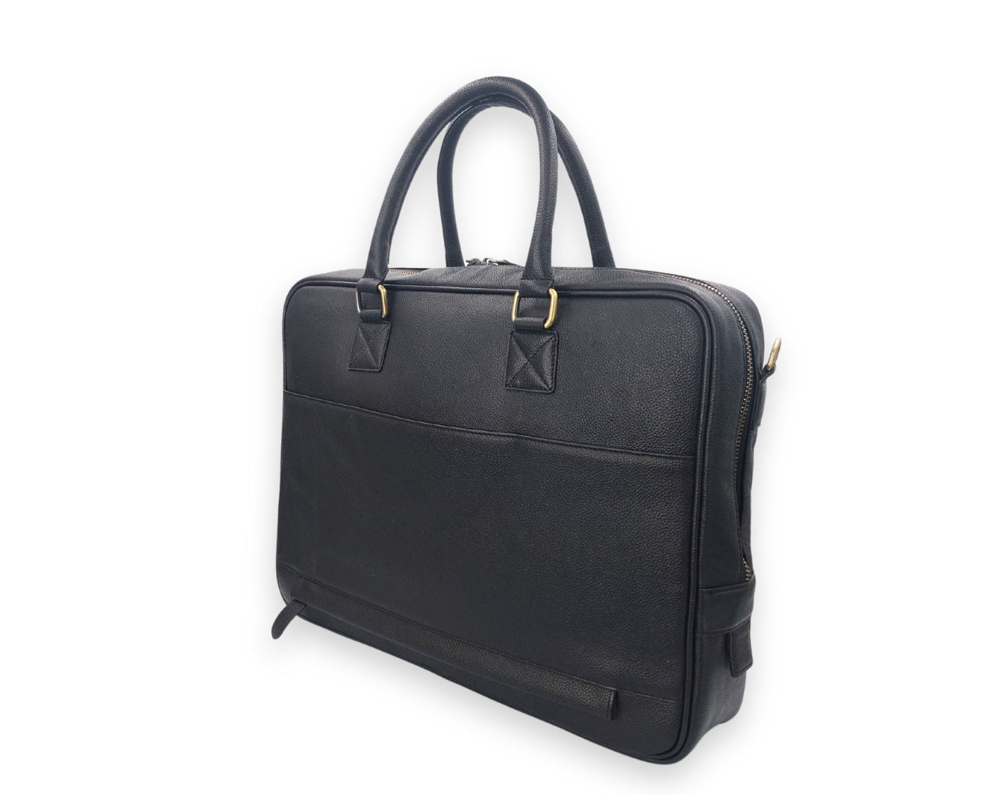 Stride Leather Laptop Bag - Black