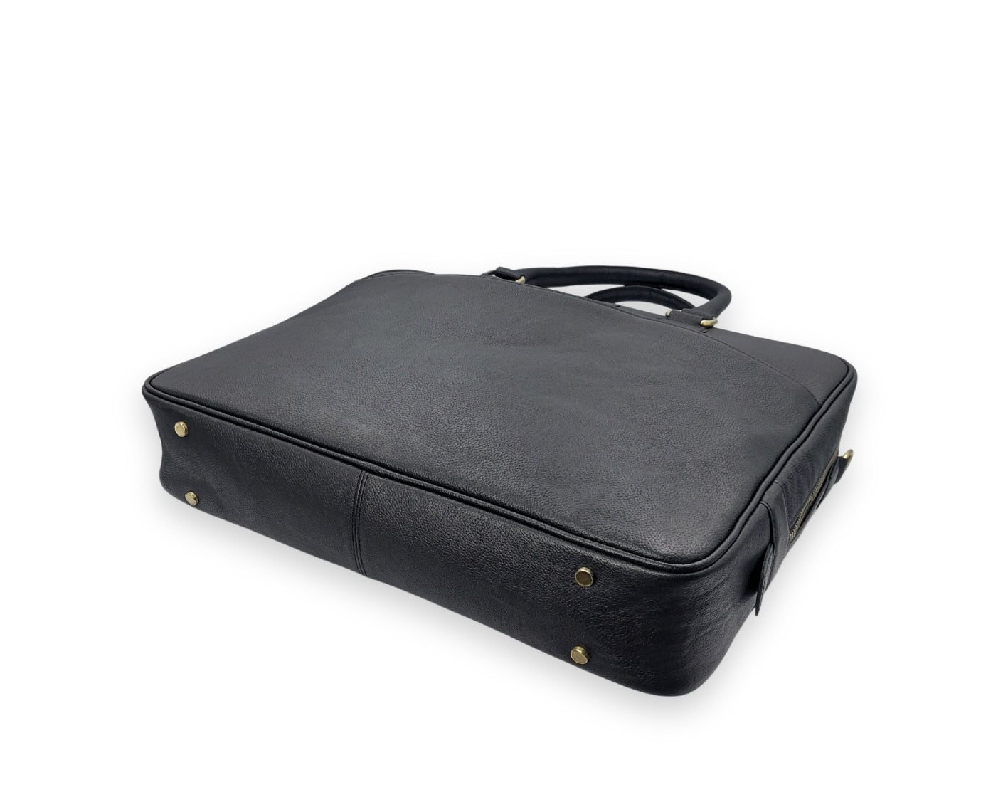 Stride Leather Laptop Bag - Black