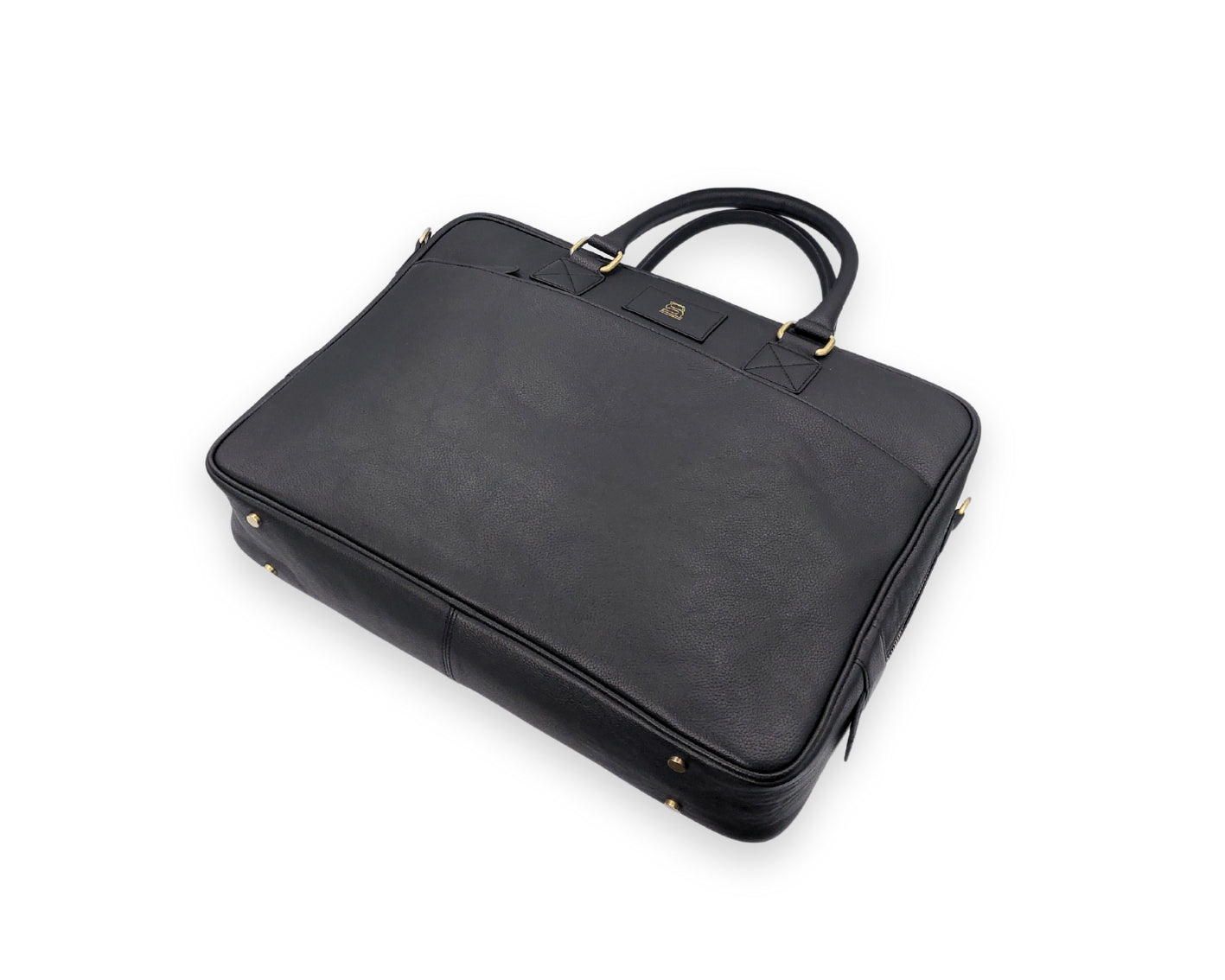 Stride Leather Laptop Bag - Black