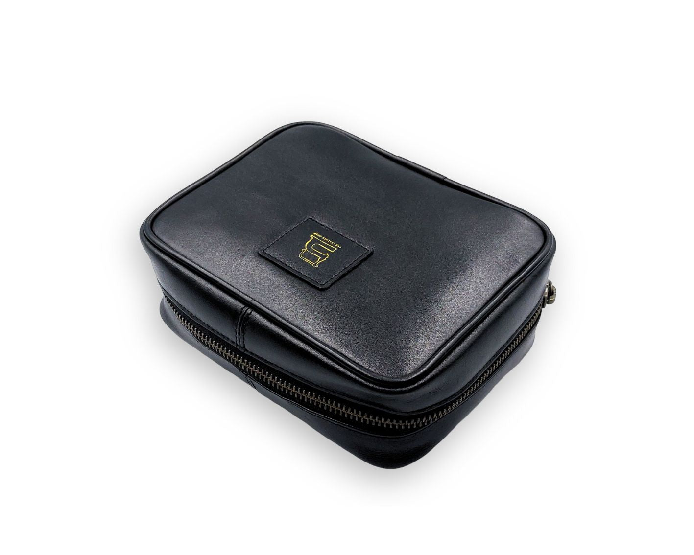 Tech Pouch - Black -MINI (Full Leather)