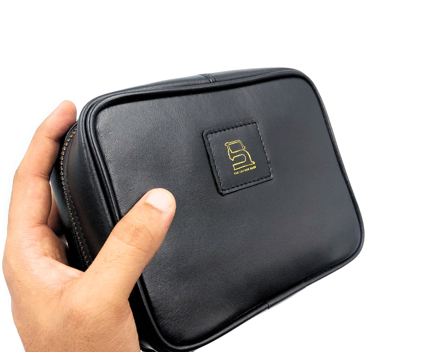 Tech Pouch - Black -MINI (Full Leather)