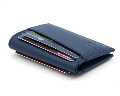 (Compact Zipper Wallet + Mini Wallet - Midnight Blue)