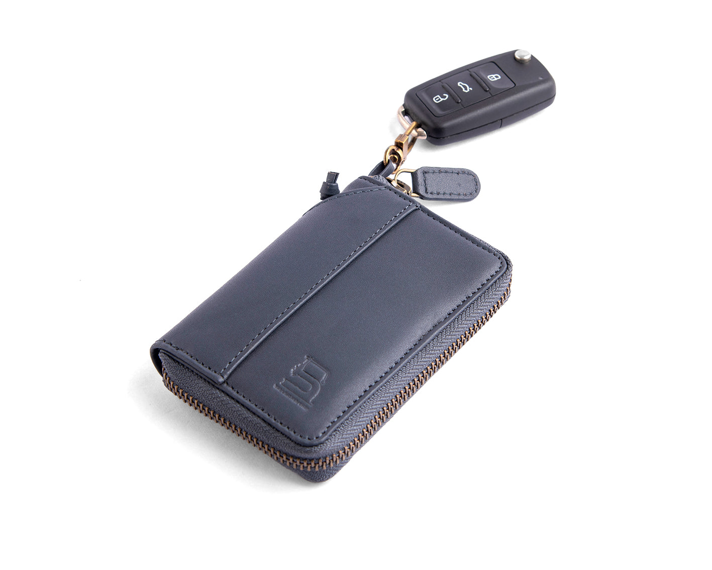 Compact Zipper Wallet - Midnight Blue