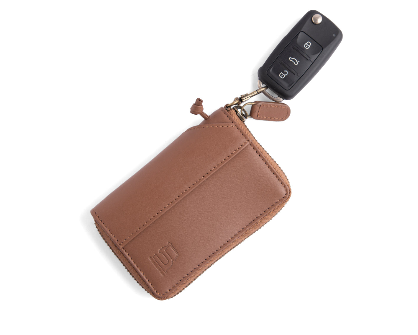 Compact Zipper Wallet - TAN