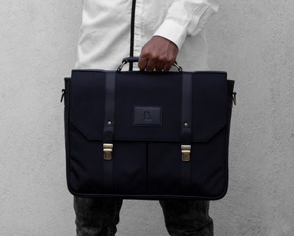 Retro Laptop Bag - Black
