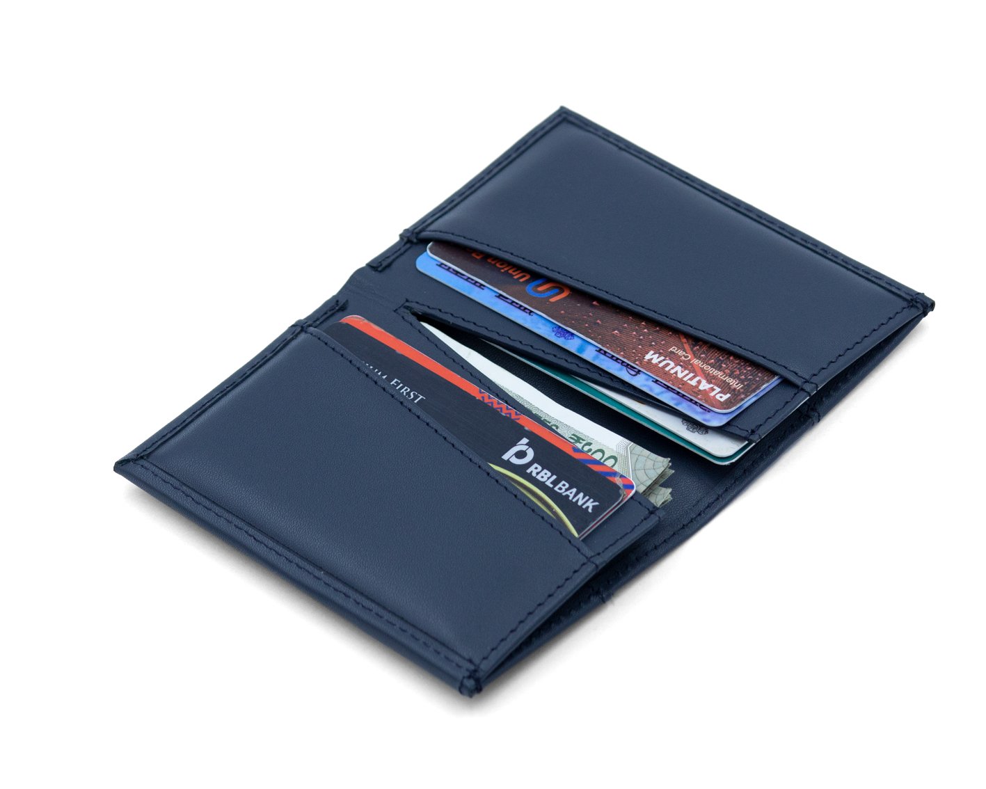 (Compact Zipper Wallet + Mini Wallet - Midnight Blue)