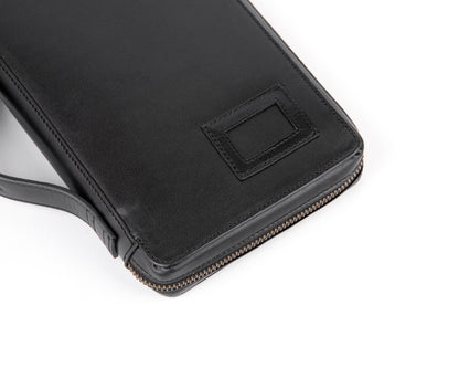 Bank Organiser - BLACK (Full Leather)