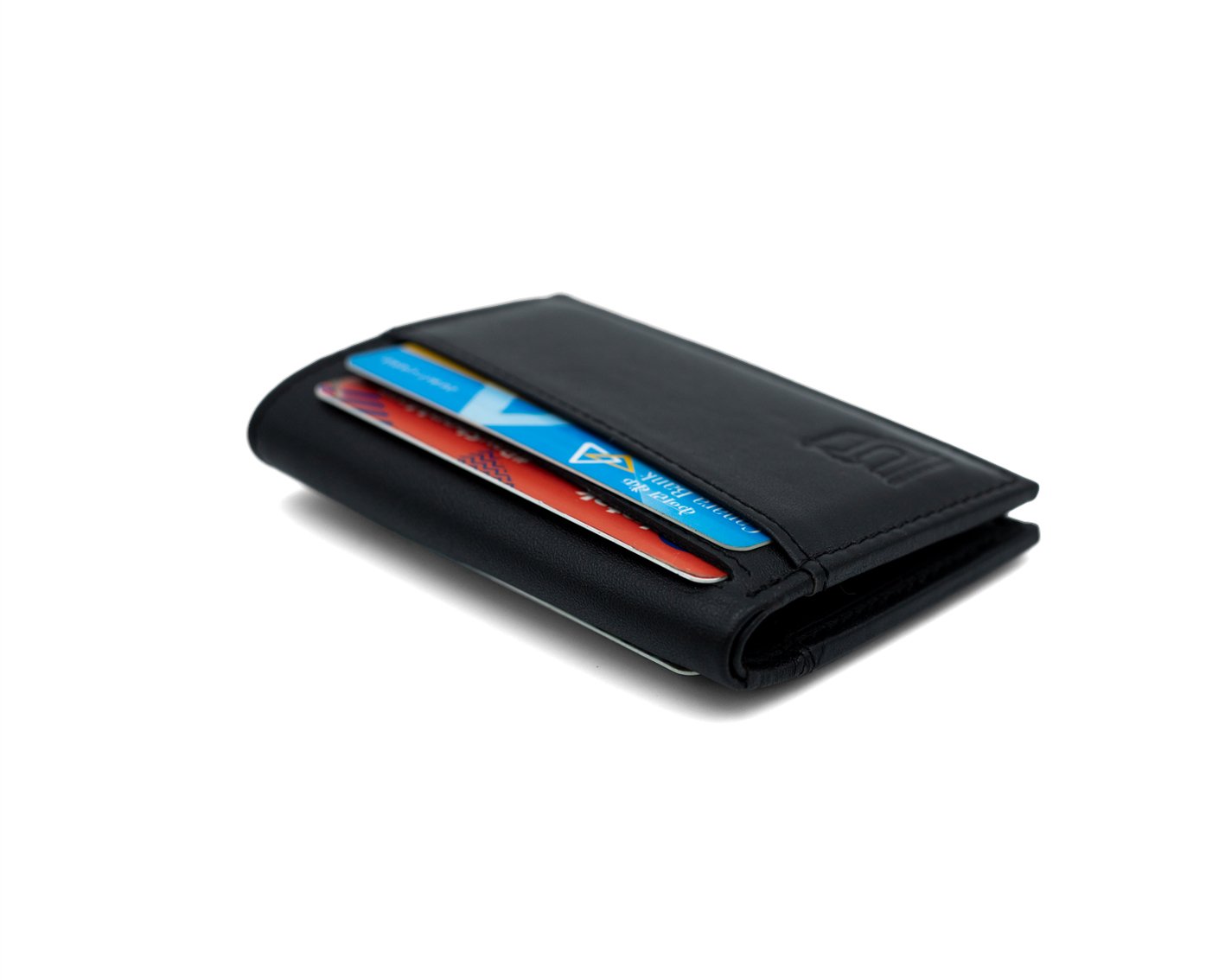 (Compact Zipper Wallet- Black + Mini Wallet - Black)