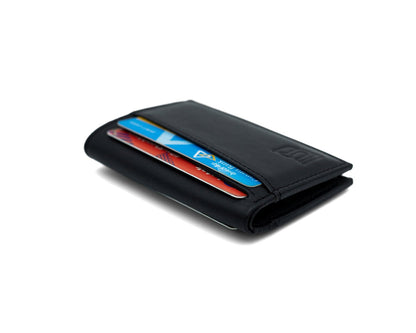 (Compact Zipper Wallet- Black + Mini Wallet - Black)