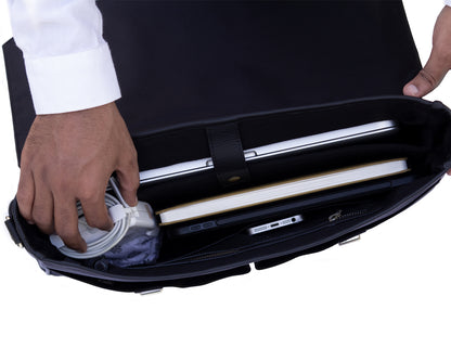 Retro Laptop Bag - Black