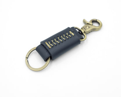 Leather Key Loop - Midnight Blue