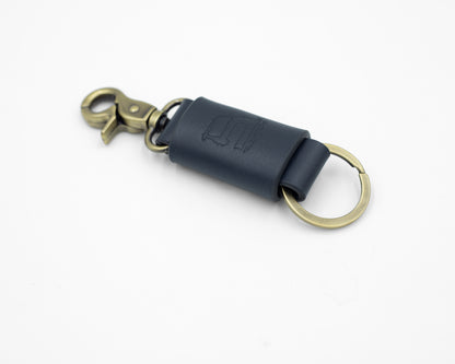 Leather Key Loop - Midnight Blue
