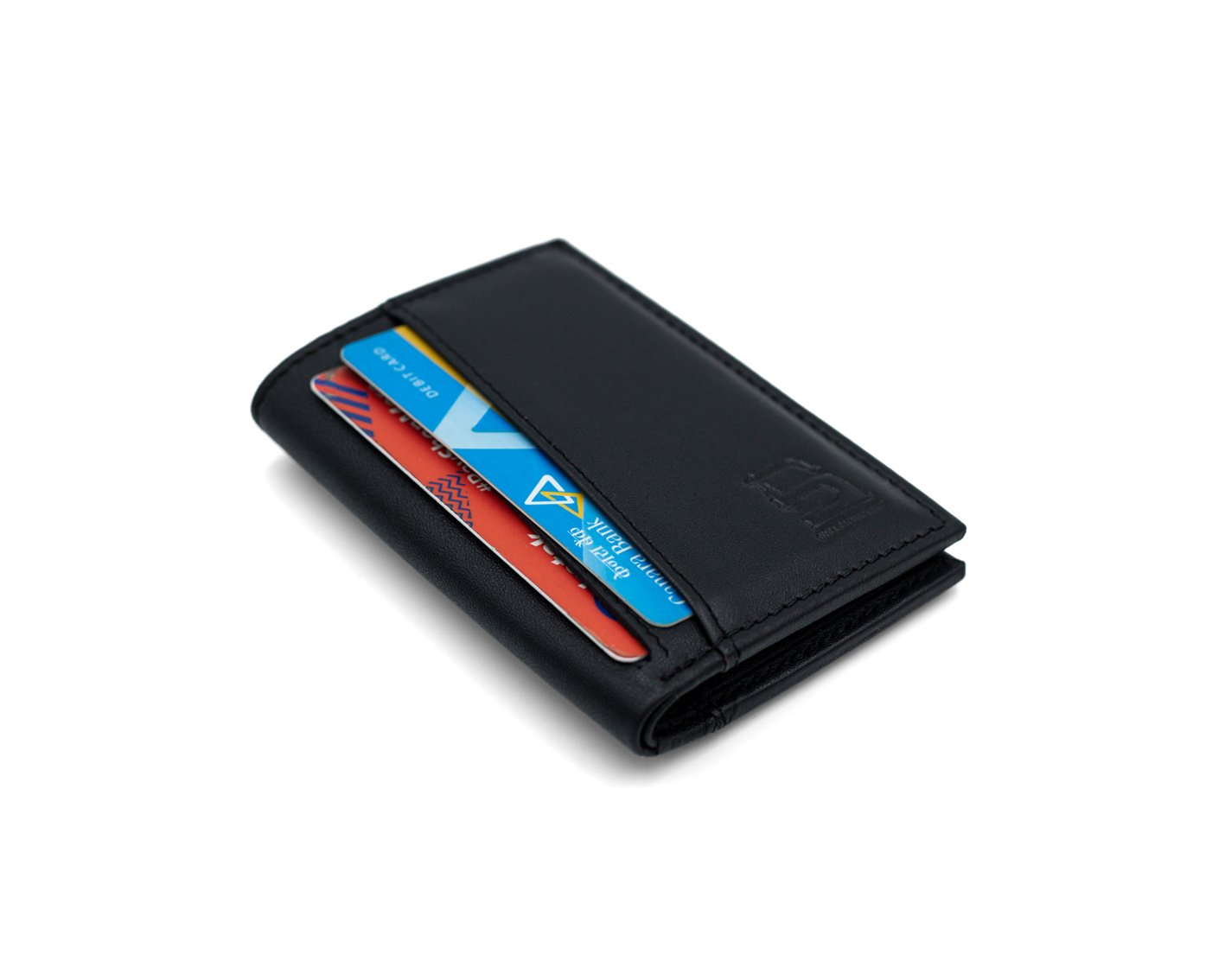 (Compact Zipper Wallet- Black + Mini Wallet - Black)