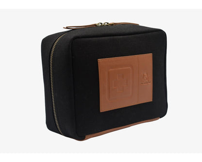 Medical Pouch - Black Canvas + Leather
