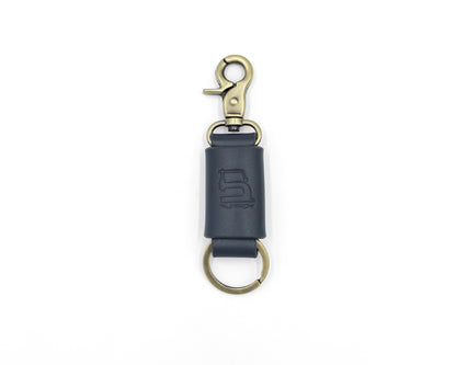 Leather Key Loop - Midnight Blue