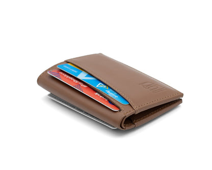 (Compact Zipper Wallet + Mini Wallet - Tan)